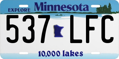 MN license plate 537LFC