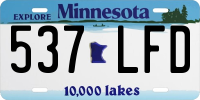 MN license plate 537LFD