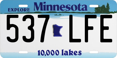 MN license plate 537LFE