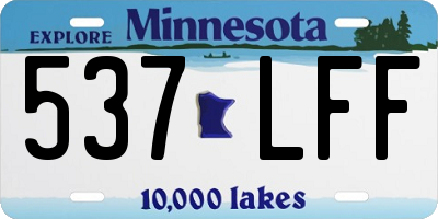 MN license plate 537LFF