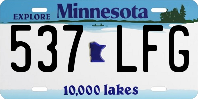 MN license plate 537LFG
