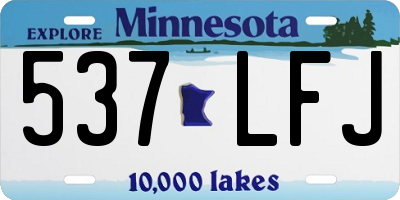 MN license plate 537LFJ