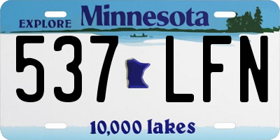 MN license plate 537LFN