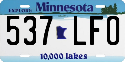 MN license plate 537LFO