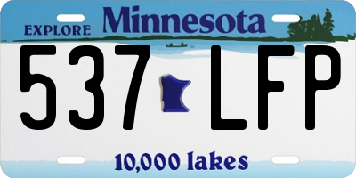 MN license plate 537LFP
