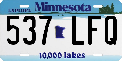 MN license plate 537LFQ