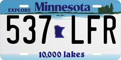 MN license plate 537LFR