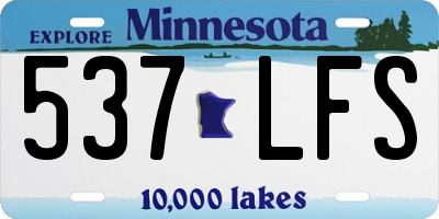 MN license plate 537LFS