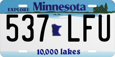 MN license plate 537LFU