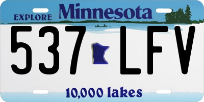 MN license plate 537LFV