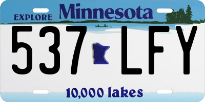 MN license plate 537LFY
