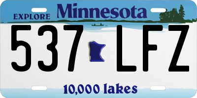 MN license plate 537LFZ
