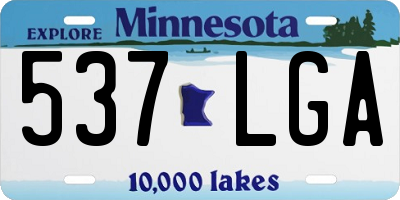 MN license plate 537LGA