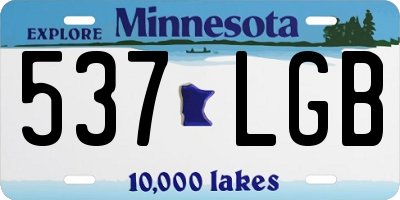 MN license plate 537LGB