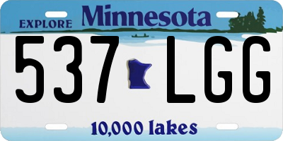 MN license plate 537LGG