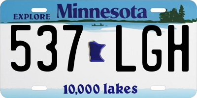 MN license plate 537LGH