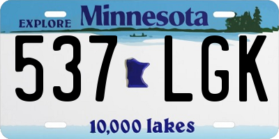 MN license plate 537LGK