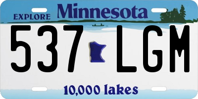 MN license plate 537LGM