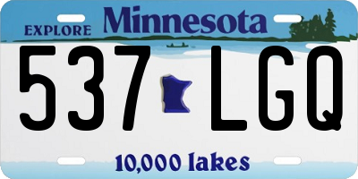 MN license plate 537LGQ