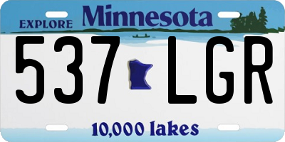 MN license plate 537LGR