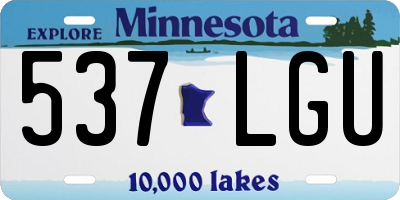 MN license plate 537LGU