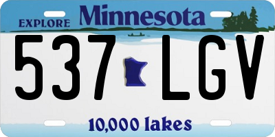 MN license plate 537LGV