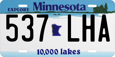 MN license plate 537LHA