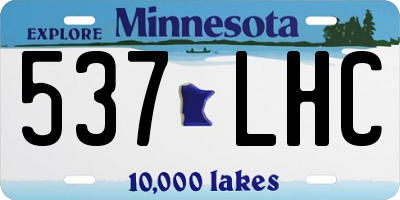 MN license plate 537LHC