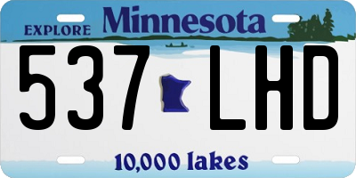 MN license plate 537LHD