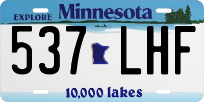 MN license plate 537LHF