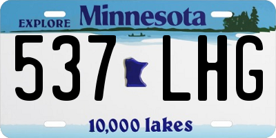 MN license plate 537LHG
