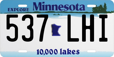 MN license plate 537LHI