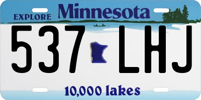 MN license plate 537LHJ
