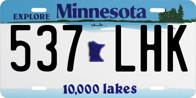 MN license plate 537LHK