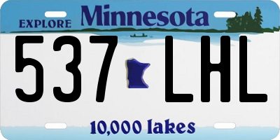 MN license plate 537LHL
