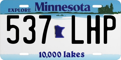 MN license plate 537LHP
