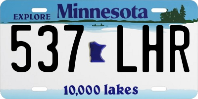 MN license plate 537LHR