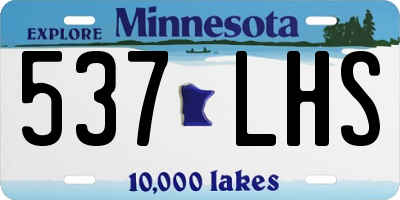MN license plate 537LHS