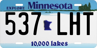MN license plate 537LHT