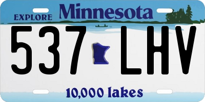 MN license plate 537LHV