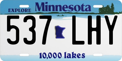 MN license plate 537LHY