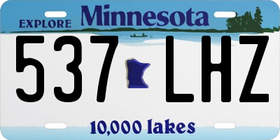 MN license plate 537LHZ