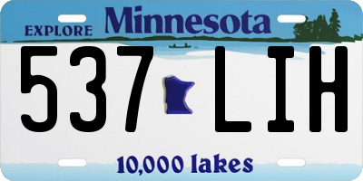 MN license plate 537LIH