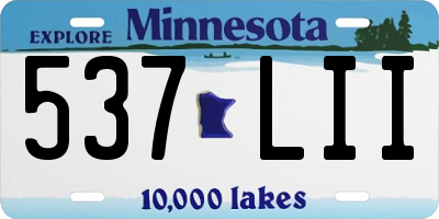 MN license plate 537LII