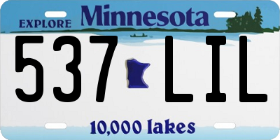MN license plate 537LIL