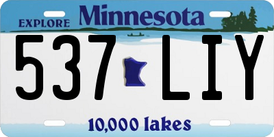 MN license plate 537LIY