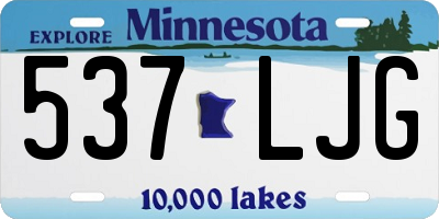 MN license plate 537LJG