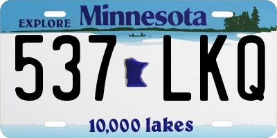 MN license plate 537LKQ