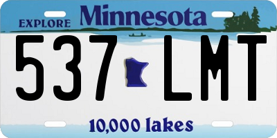 MN license plate 537LMT