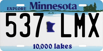 MN license plate 537LMX